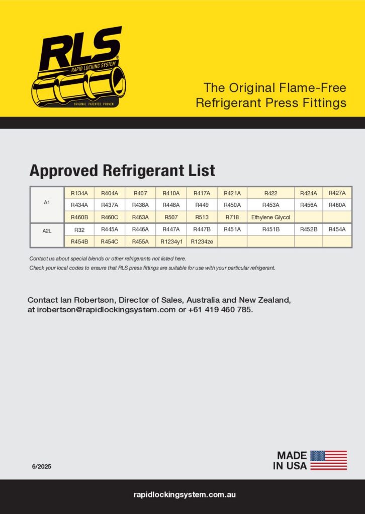 thumbnail of RLS Approved Refrigeration List