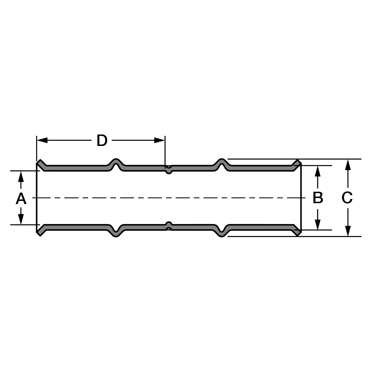 3011 XL Coupling w/Stop - Press x Press - Image 2